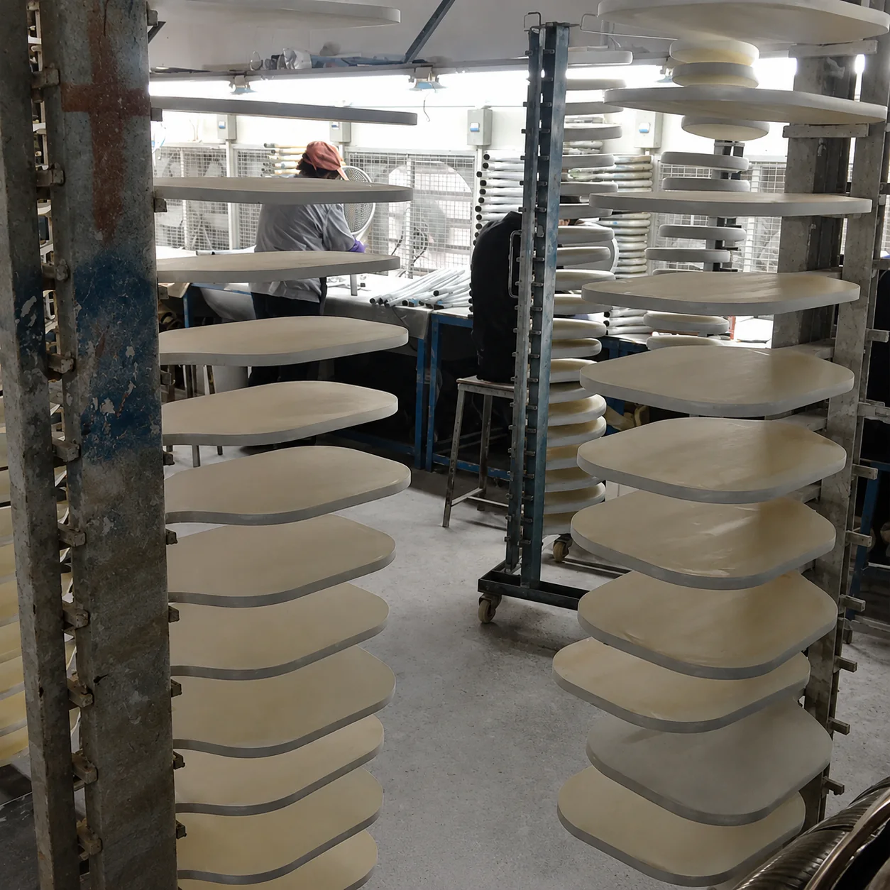 Paddles in production line