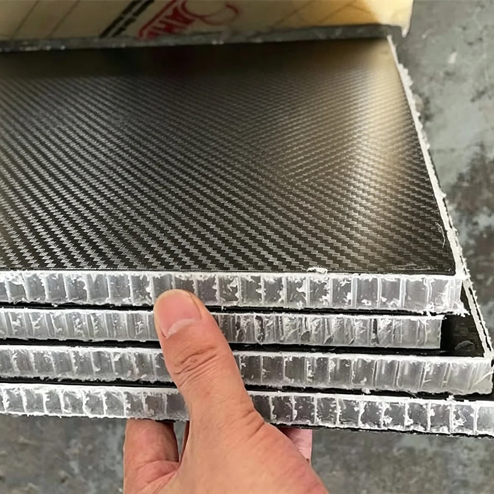 Carbon fiber paddle core panel close-up