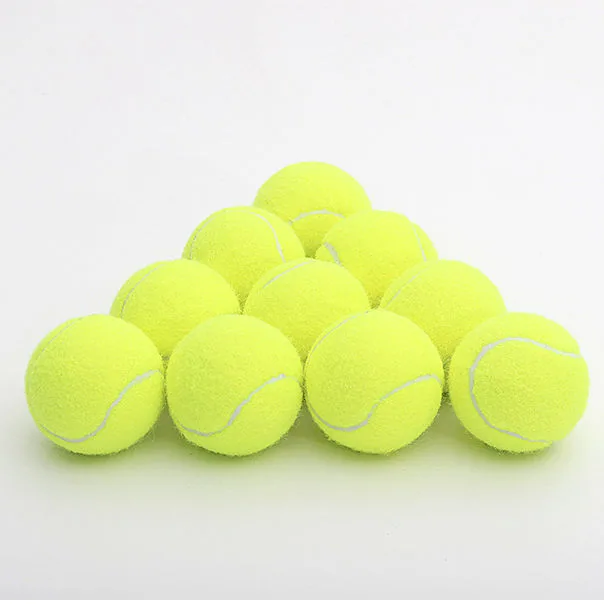 Group of yellow padel balls