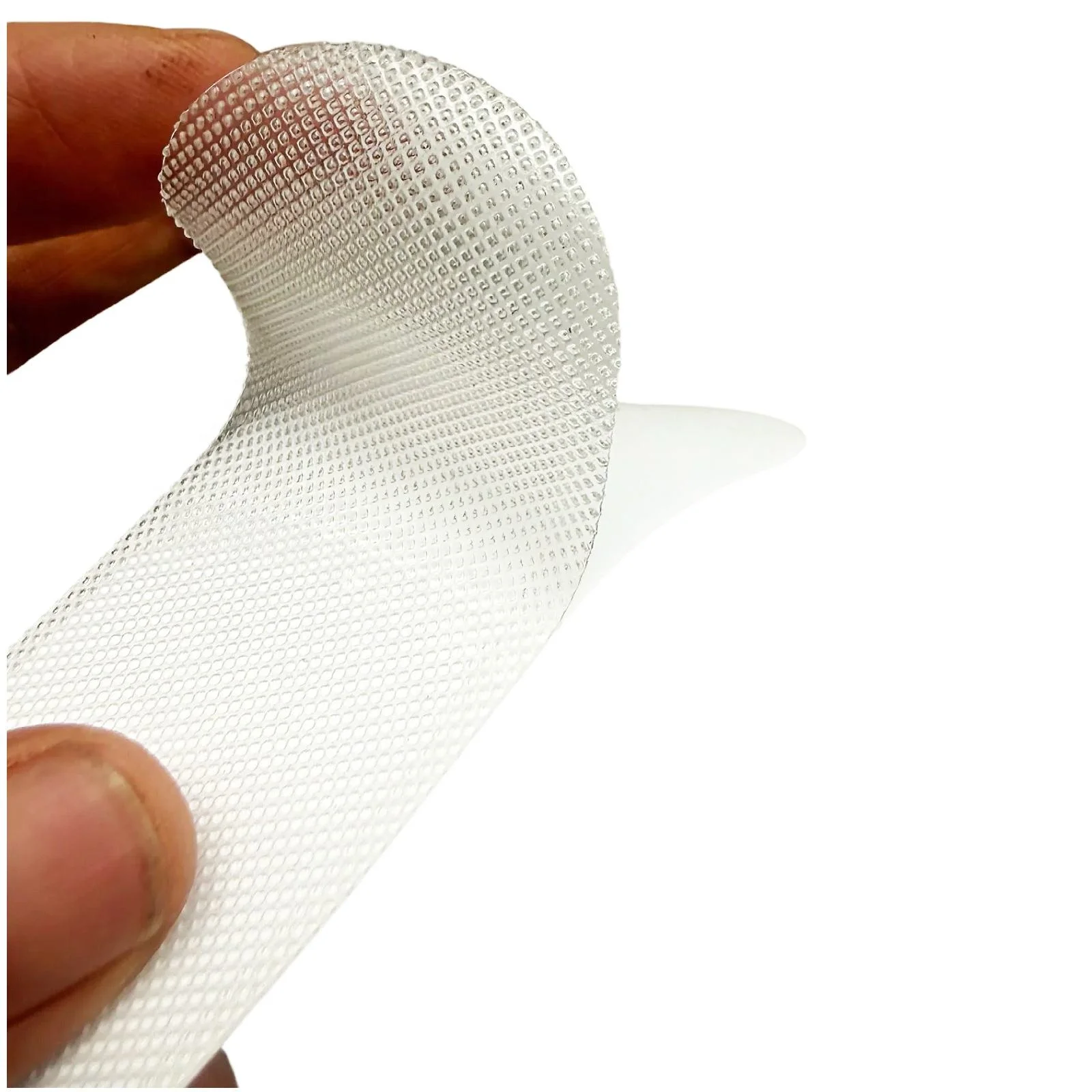 Flexible transparent padel racket protection tape close-up