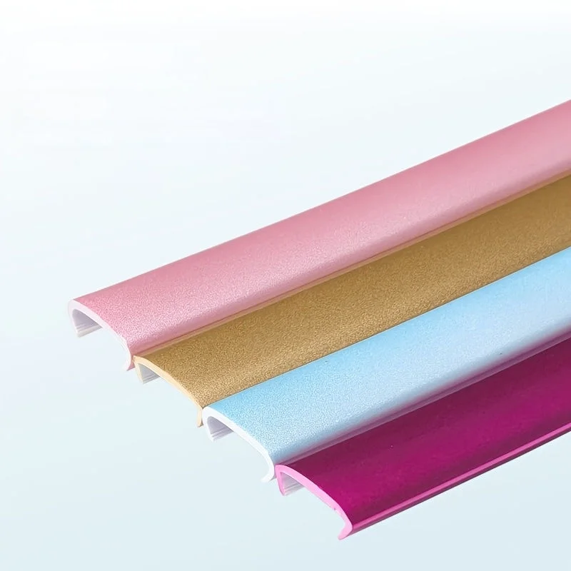 Pink, gold, blue, and magenta paddle edge guard profiles