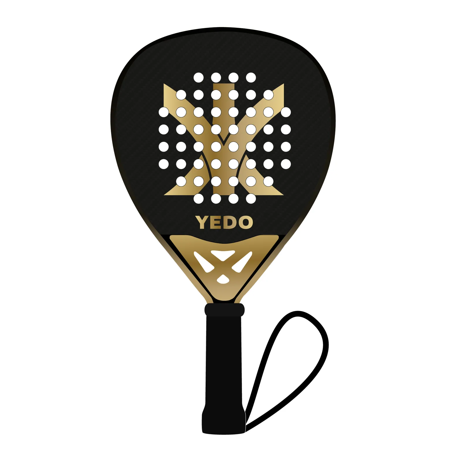 12K carbon fiber padel racket YD2602 front view