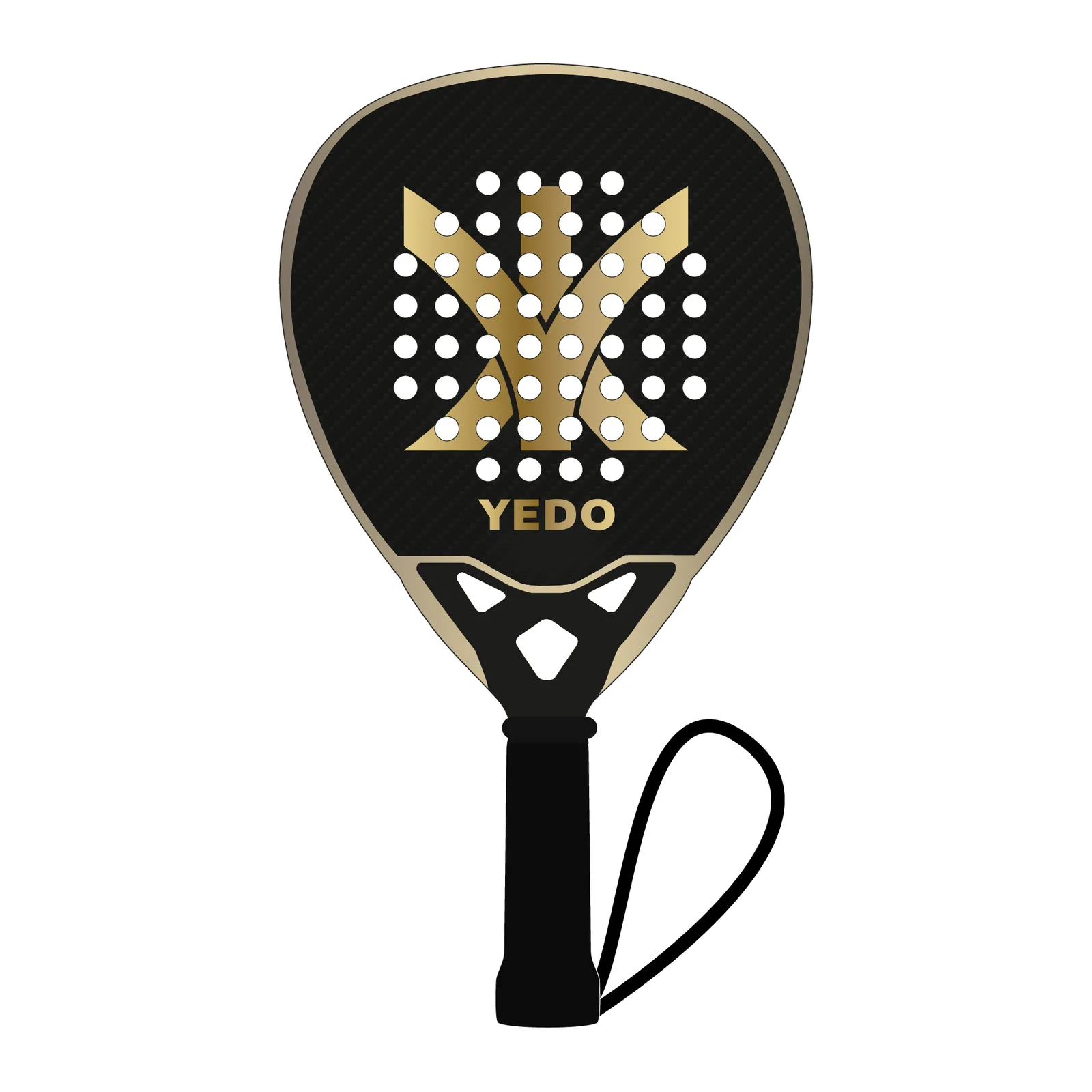 12K carbon fiber padel racket YD2603 front view