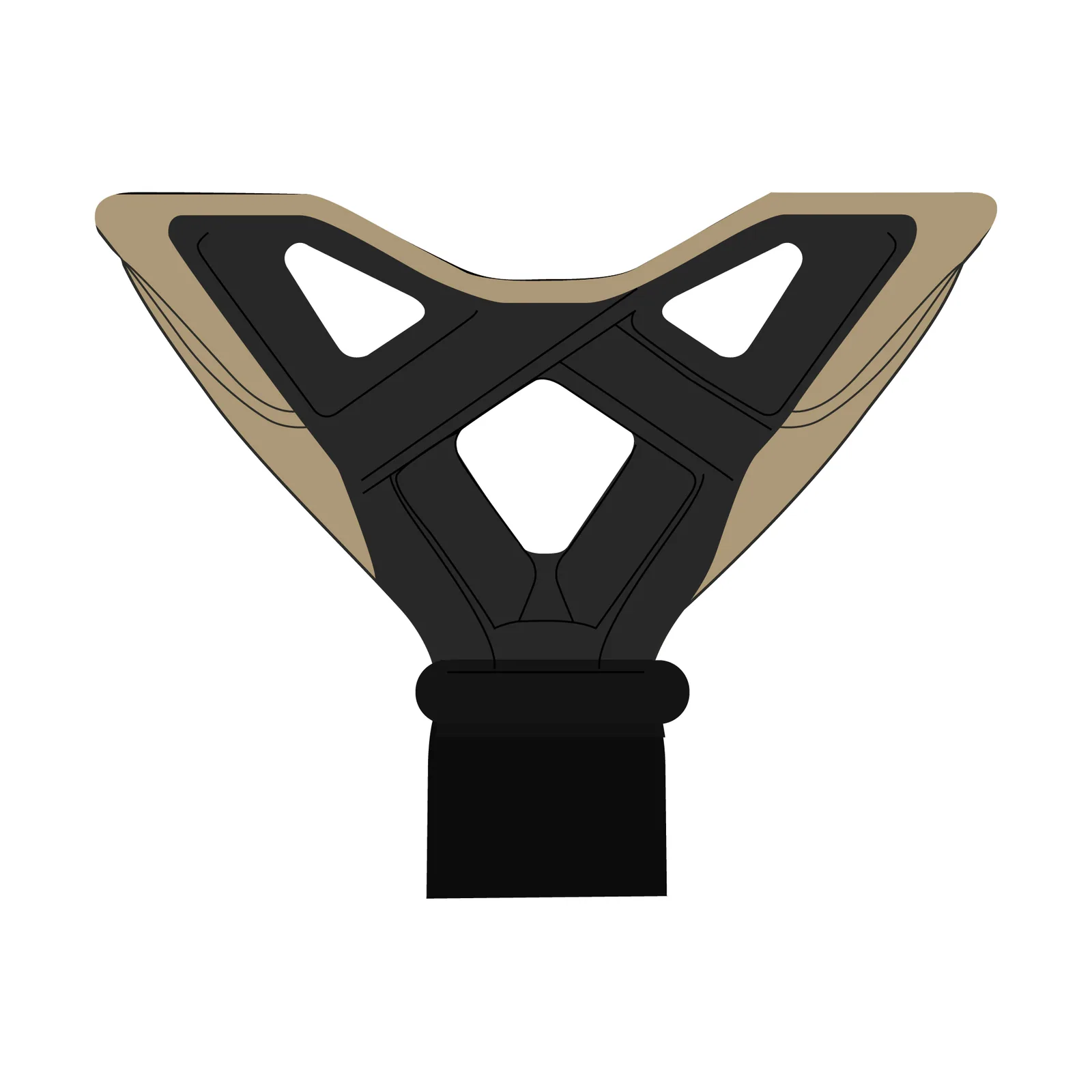 YD2603 padel racket handle and edge detail